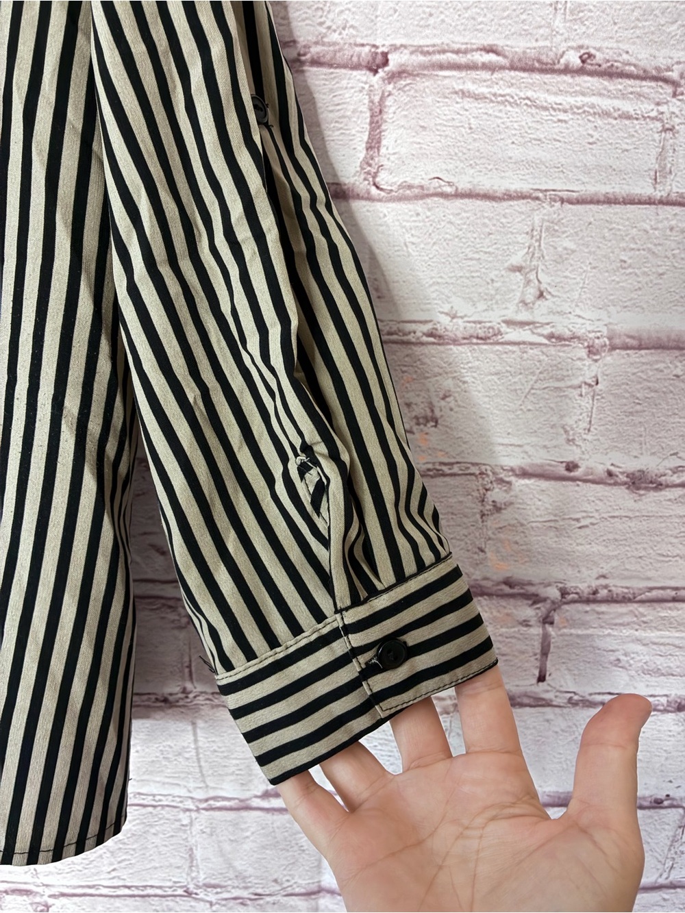 NY Collection Striped Button Down Casual Shirt Like New 3X - Picture 7 of 8